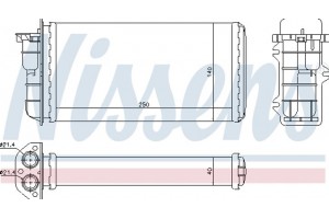 Nissens Εναλλάκτης θερμότητας, Θέρμανση Εσωτερικού Χώρου - 71441