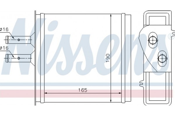 Nissens Εναλλάκτης θερμότητας, Θέρμανση Εσωτερικού Χώρου - 71442