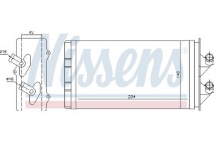 Nissens Εναλλάκτης θερμότητας, Θέρμανση Εσωτερικού Χώρου - 71449