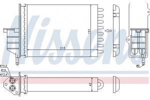 Nissens Εναλλάκτης θερμότητας, Θέρμανση Εσωτερικού Χώρου - 71450