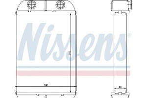 Nissens Εναλλάκτης θερμότητας, Θέρμανση Εσωτερικού Χώρου - 71452