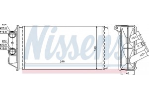 Nissens Εναλλάκτης θερμότητας, Θέρμανση Εσωτερικού Χώρου - 71454