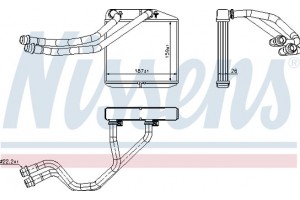 Nissens Εναλλάκτης θερμότητας, Θέρμανση Εσωτερικού Χώρου - 71455