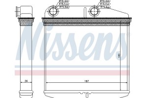 Nissens Εναλλάκτης θερμότητας, Θέρμανση Εσωτερικού Χώρου - 71456