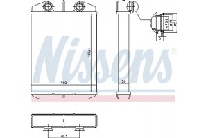 Nissens Εναλλάκτης θερμότητας, Θέρμανση Εσωτερικού Χώρου - 71458