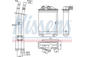 Nissens Εναλλάκτης θερμότητας, Θέρμανση Εσωτερικού Χώρου - 71459