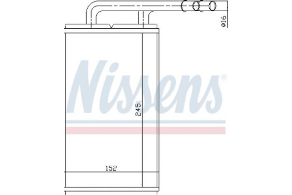 Nissens Εναλλάκτης θερμότητας, Θέρμανση Εσωτερικού Χώρου - 71740
