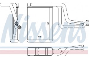 Nissens Εναλλάκτης θερμότητας, Θέρμανση Εσωτερικού Χώρου - 71744