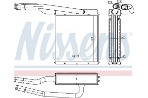 Nissens Εναλλάκτης θερμότητας, Θέρμανση Εσωτερικού Χώρου - 71746
