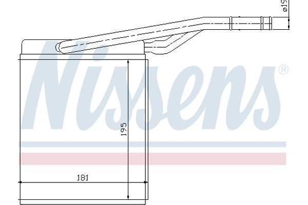 Nissens Εναλλάκτης θερμότητας, Θέρμανση Εσωτερικού Χώρου - 71747