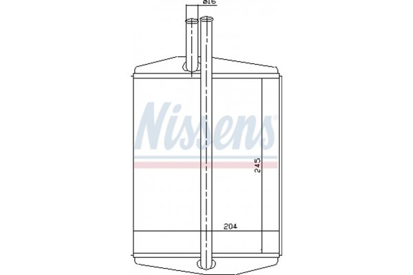 Nissens Εναλλάκτης θερμότητας, Θέρμανση Εσωτερικού Χώρου - 71748