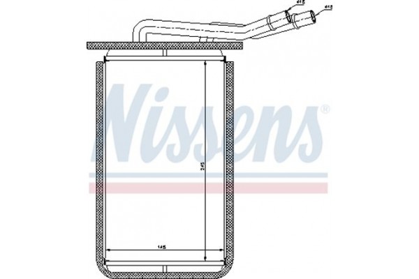 Nissens Εναλλάκτης θερμότητας, Θέρμανση Εσωτερικού Χώρου - 71769