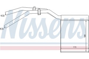 Nissens Εναλλάκτης θερμότητας, Θέρμανση Εσωτερικού Χώρου - 71770