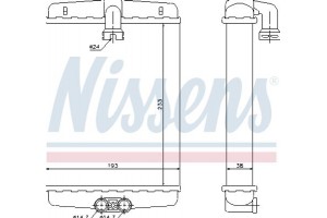 Nissens Εναλλάκτης θερμότητας, Θέρμανση Εσωτερικού Χώρου - 72013