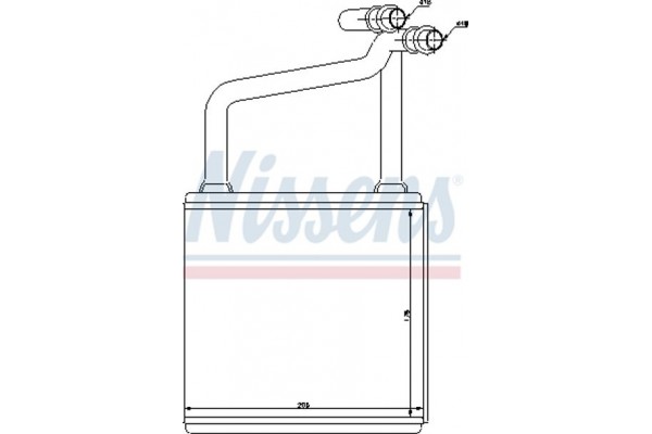 Nissens Εναλλάκτης θερμότητας, Θέρμανση Εσωτερικού Χώρου - 72031