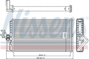 Nissens Εναλλάκτης θερμότητας, Θέρμανση Εσωτερικού Χώρου - 72034