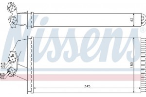 Nissens Εναλλάκτης θερμότητας, Θέρμανση Εσωτερικού Χώρου - 72036
