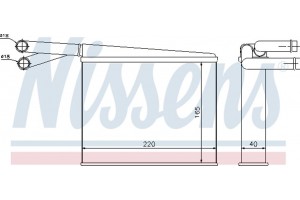 Nissens Εναλλάκτης θερμότητας, Θέρμανση Εσωτερικού Χώρου - 72043