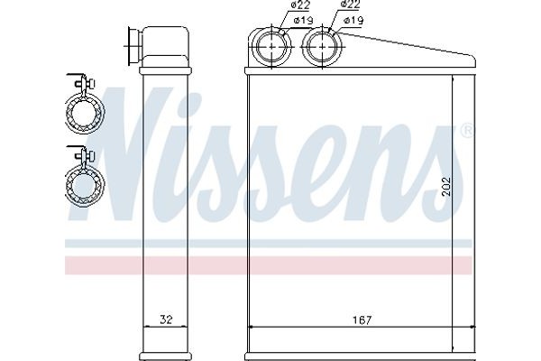 Nissens Εναλλάκτης θερμότητας, Θέρμανση Εσωτερικού Χώρου - 72046