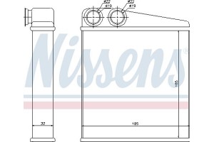 Nissens Εναλλάκτης θερμότητας, Θέρμανση Εσωτερικού Χώρου - 72206