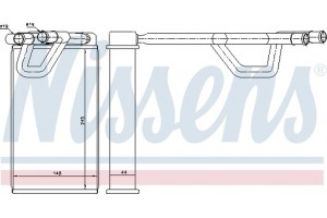 Nissens Εναλλάκτης θερμότητας, Θέρμανση Εσωτερικού Χώρου - 72208