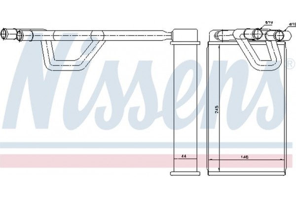 Nissens Εναλλάκτης θερμότητας, Θέρμανση Εσωτερικού Χώρου - 72209