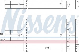 Nissens Εναλλάκτης θερμότητας, Θέρμανση Εσωτερικού Χώρου - 72656