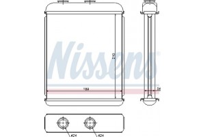 Nissens Εναλλάκτης θερμότητας, Θέρμανση Εσωτερικού Χώρου - 72662