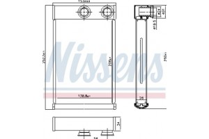 Nissens Εναλλάκτης θερμότητας, Θέρμανση Εσωτερικού Χώρου - 72669