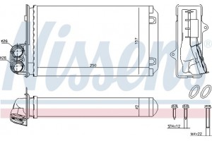 Nissens Εναλλάκτης θερμότητας, Θέρμανση Εσωτερικού Χώρου - 72935