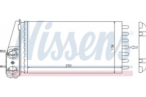 Nissens Εναλλάκτης θερμότητας, Θέρμανση Εσωτερικού Χώρου - 72945