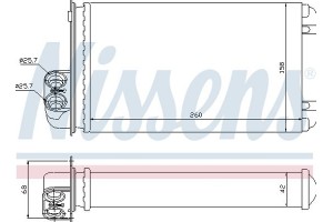 Nissens Εναλλάκτης θερμότητας, Θέρμανση Εσωτερικού Χώρου - 73255