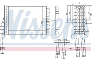 Nissens Εναλλάκτης θερμότητας, Θέρμανση Εσωτερικού Χώρου - 73258