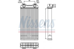 Nissens Εναλλάκτης θερμότητας, Θέρμανση Εσωτερικού Χώρου - 73331