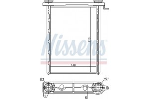 Nissens Εναλλάκτης θερμότητας, Θέρμανση Εσωτερικού Χώρου - 73343