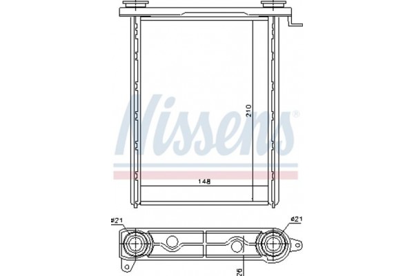 Nissens Εναλλάκτης θερμότητας, Θέρμανση Εσωτερικού Χώρου - 73343