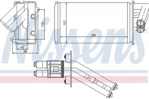 Nissens Εναλλάκτης θερμότητας, Θέρμανση Εσωτερικού Χώρου - 73368