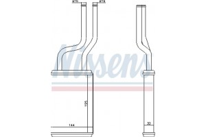 Nissens Εναλλάκτης θερμότητας, Θέρμανση Εσωτερικού Χώρου - 73457