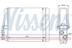 Nissens Εναλλάκτης θερμότητας, Θέρμανση Εσωτερικού Χώρου - 73641