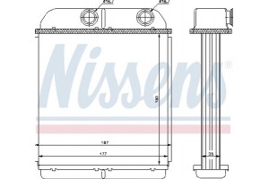 Nissens Εναλλάκτης θερμότητας, Θέρμανση Εσωτερικού Χώρου - 73644