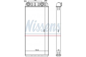 Nissens Εναλλάκτης θερμότητας, Θέρμανση Εσωτερικού Χώρου - 73648