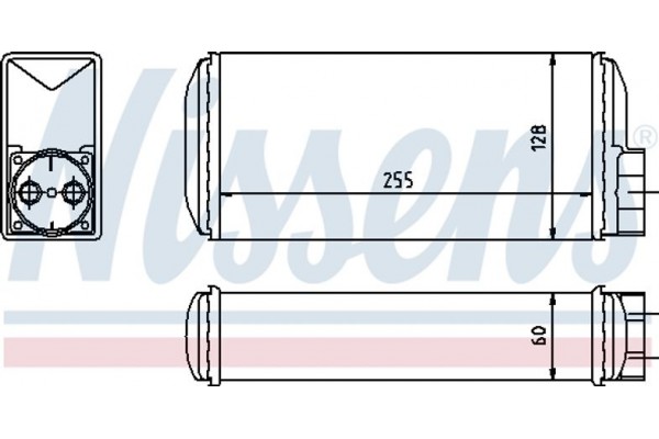 Nissens Εναλλάκτης θερμότητας, Θέρμανση Εσωτερικού Χώρου - 73650
