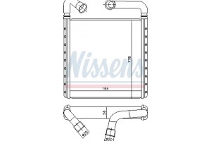 Nissens Εναλλάκτης θερμότητας, Θέρμανση Εσωτερικού Χώρου - 73943