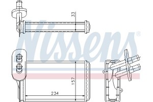 Nissens Εναλλάκτης θερμότητας, Θέρμανση Εσωτερικού Χώρου - 73962