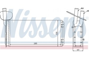 Nissens Εναλλάκτης θερμότητας, Θέρμανση Εσωτερικού Χώρου - 73965