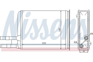 Nissens Εναλλάκτης θερμότητας, Θέρμανση Εσωτερικού Χώρου - 73984