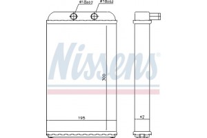 Nissens Εναλλάκτης θερμότητας, Θέρμανση Εσωτερικού Χώρου - 73986