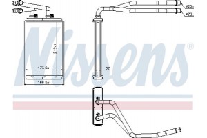Nissens Εναλλάκτης θερμότητας, Θέρμανση Εσωτερικού Χώρου - 73990