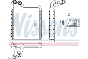 Nissens Εναλλάκτης θερμότητας, Θέρμανση Εσωτερικού Χώρου - 73994