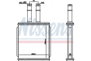 Nissens Εναλλάκτης θερμότητας, Θέρμανση Εσωτερικού Χώρου - 73999